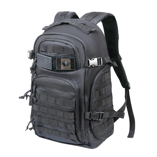 BeigeSwan 35L Capacity Military Tactical Backpack Large Army 3 Day Assault Pack Molle Bag Backpacks Laptop Backpack for Men (Black)